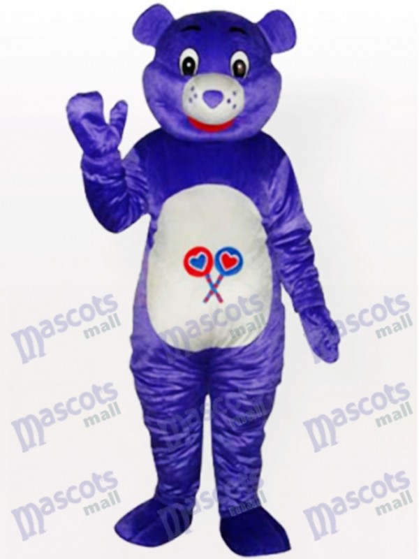 Purple Bear Animal Mascot Costume 