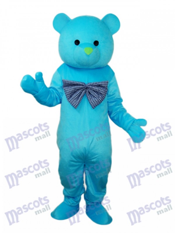 Happy Blue Bear Mascot Adult Costume