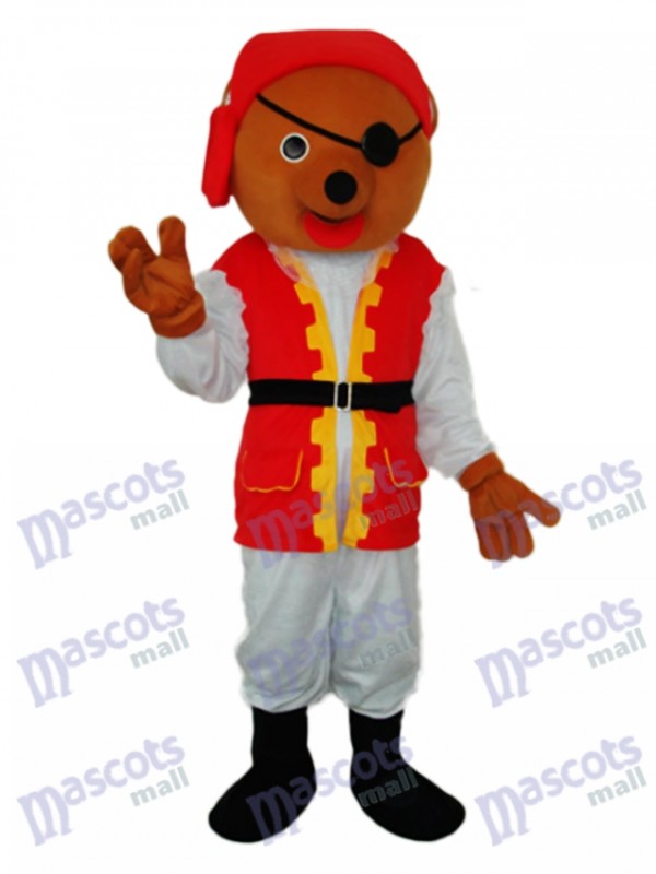 Pirate Bear Mascot Adult Costume