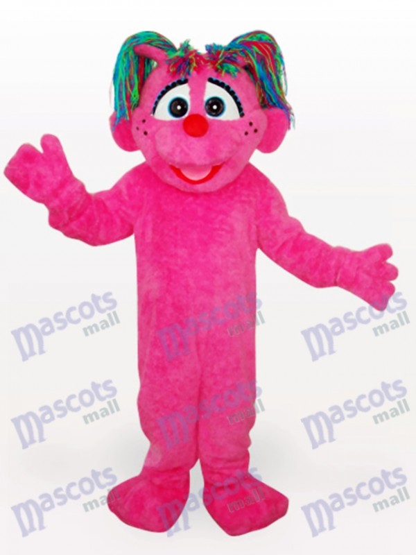 Pink Butterfly Girl Insect Adult Mascot Costume