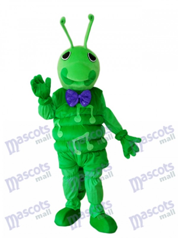 Green Worm Mascot Adult Costume
