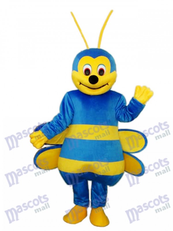 Blue Bee Mascot Adult Costume