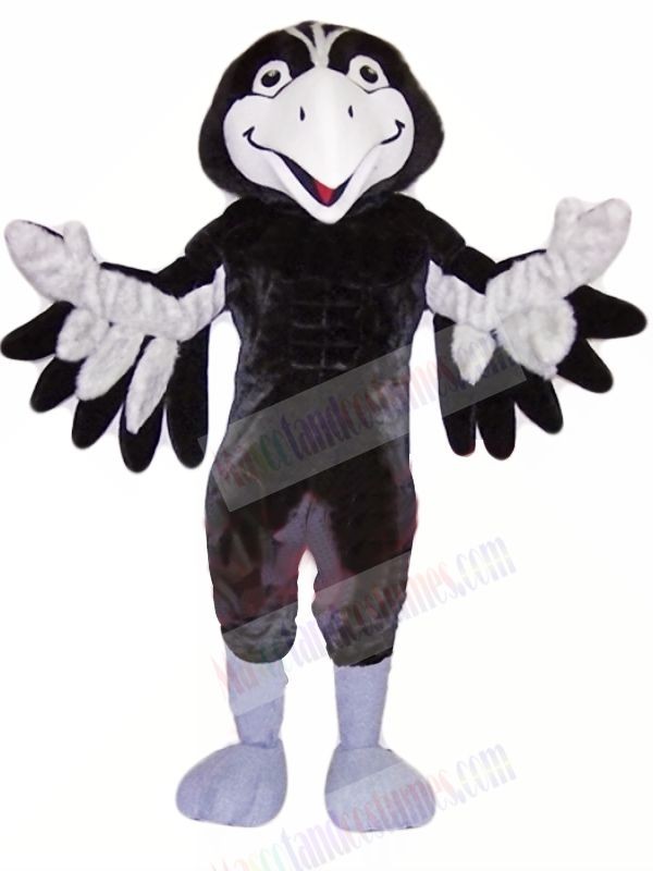 Black and Grey Hawk Mascot Costumes Animal