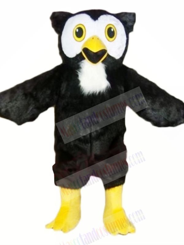 Black Owl with Yellow Feet Mascot Costumes Animal