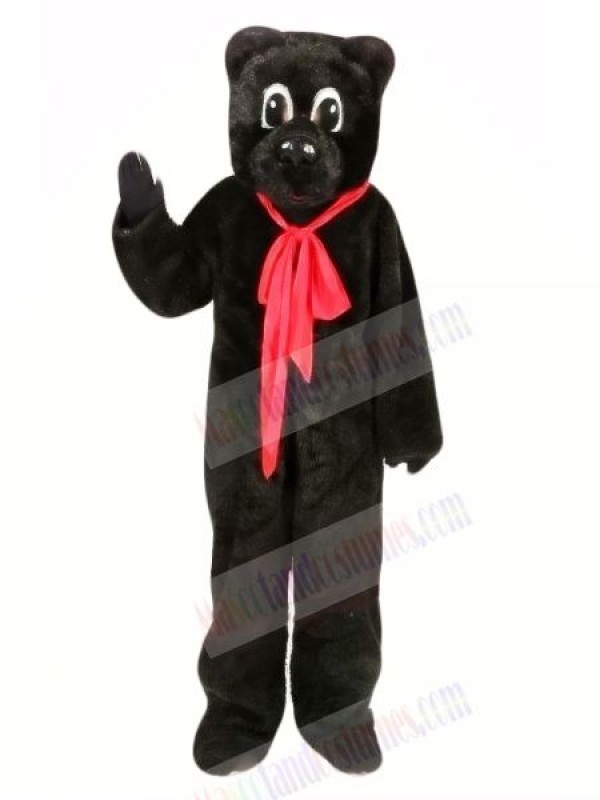 Black Bear with Red Bow Mascot Costumes Animal	
