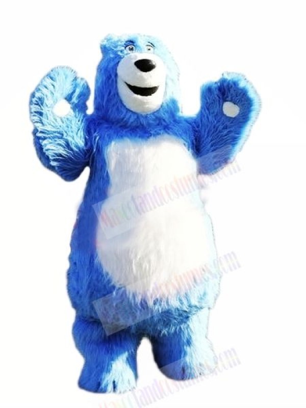 Strong Blue Bear Mascot Costumes Animal	