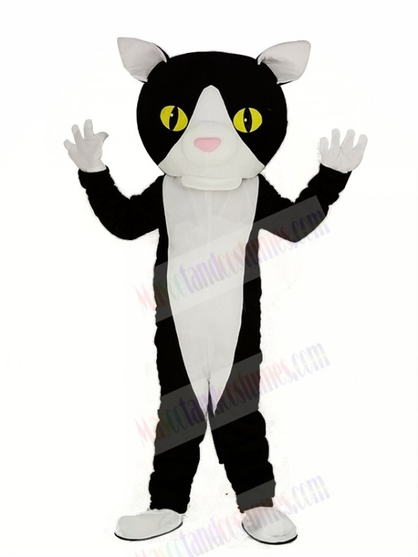 Black and White Cat Mascot Costume Animal