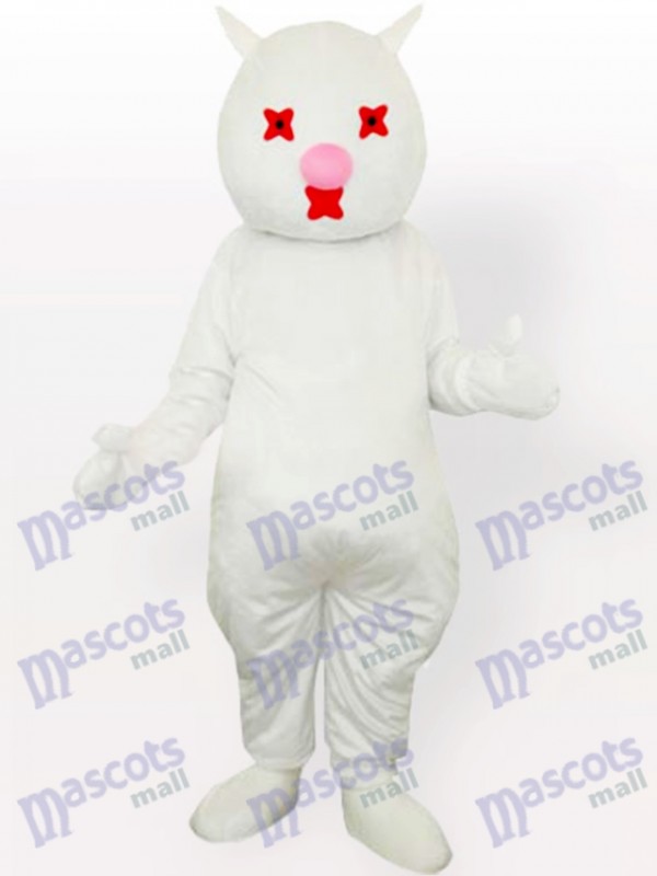 White Cat Adult Mascot Costume