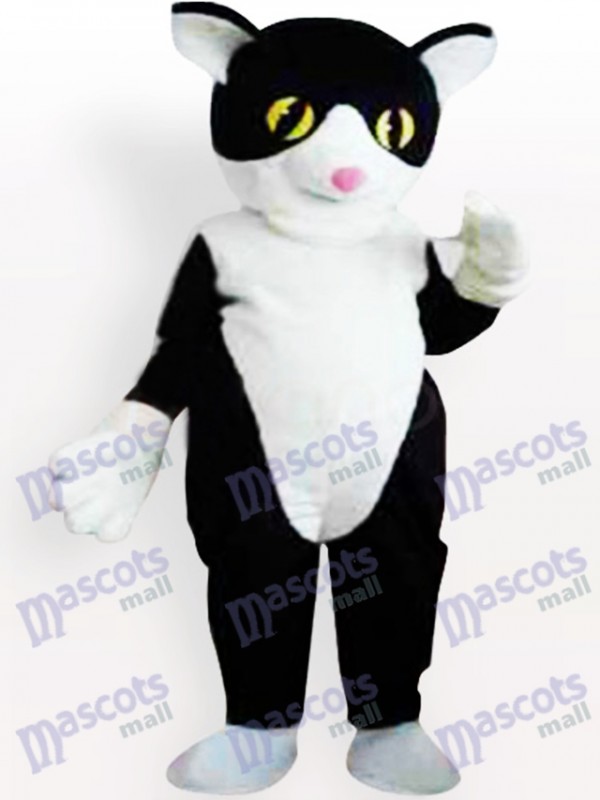 Black and White Cat Mascot Costume 