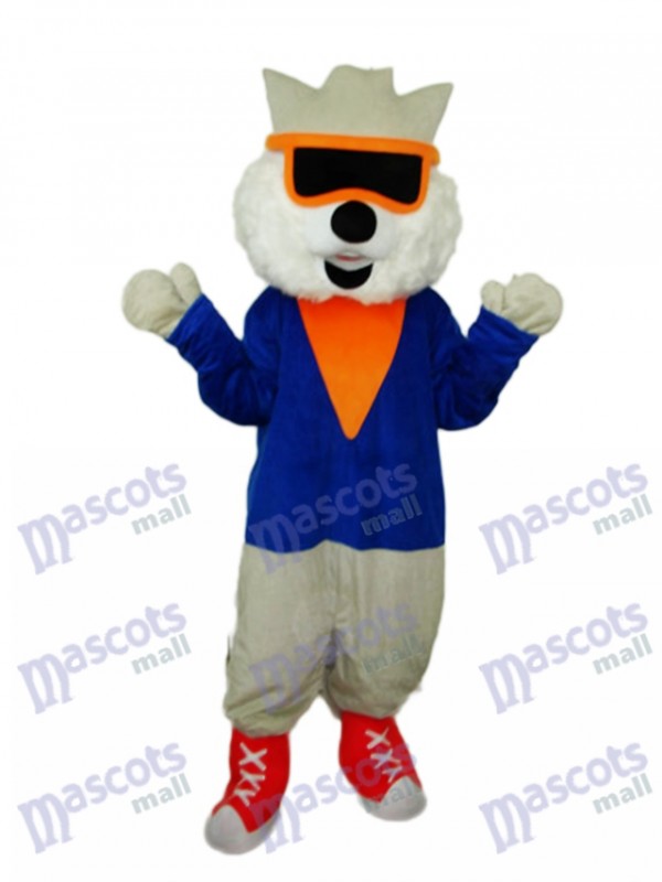 Cat Wear Glasses Mascot Adult Costume