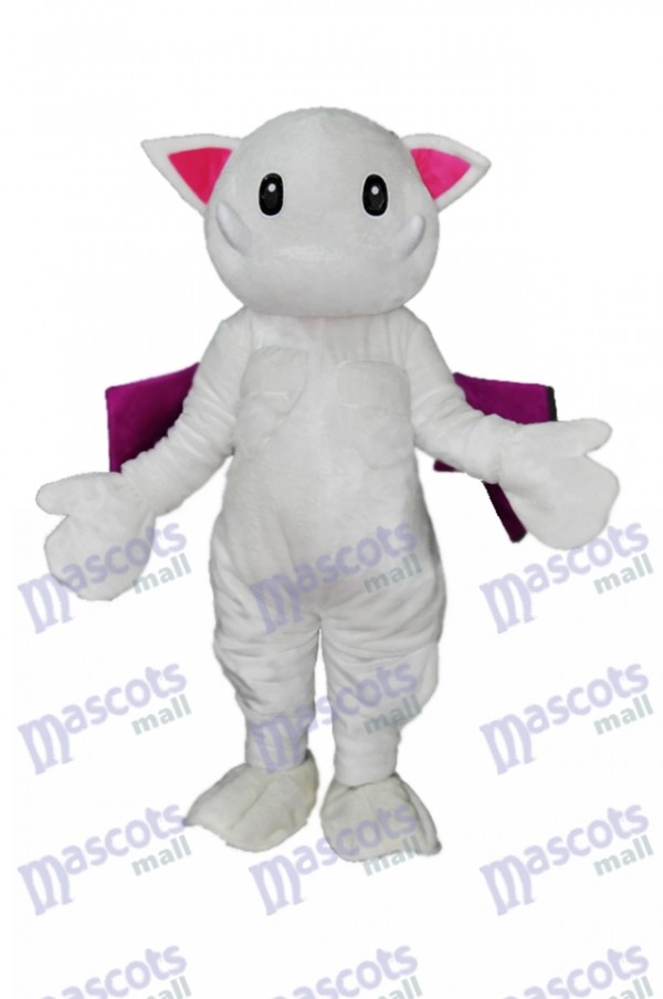 Scary Teeth White Monster Cat Mascot Costume