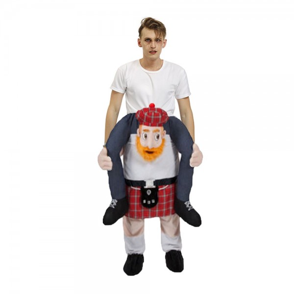 Beer Man Scotsman Leprechaun Carry me Ride on Halloween Christmas Costume for Adult