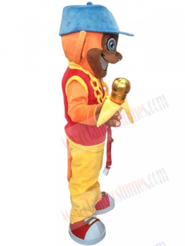 DJ Monkey mascot costume