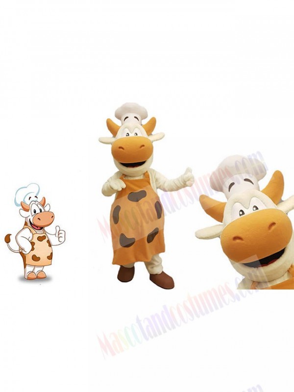Chef Cow mascot costume