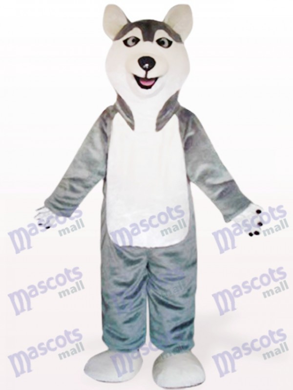 Gray Sled Wolf Dog Animal Mascot Costume