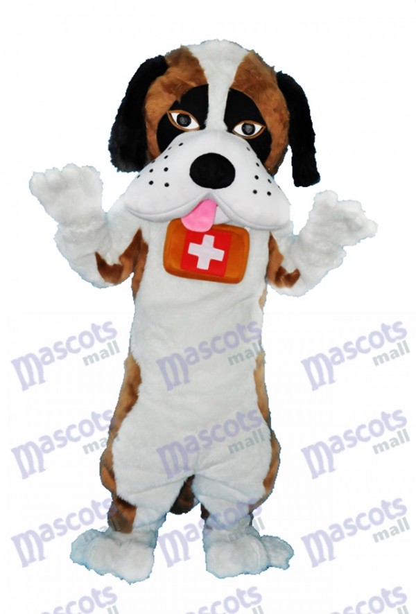 Saint Bernard Dog Mascot Adult Costume