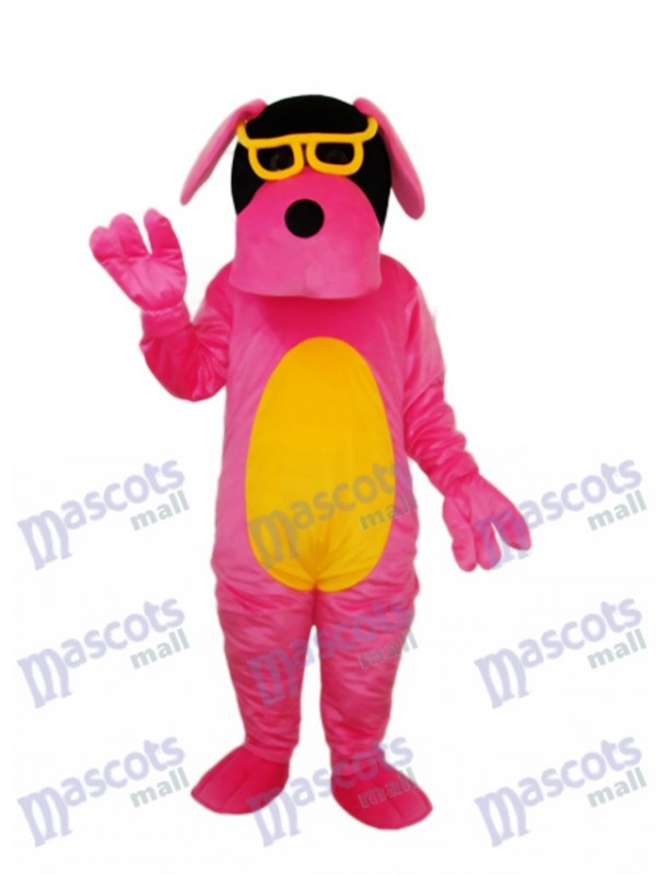 Glasses Dog Mascot Adult Costume