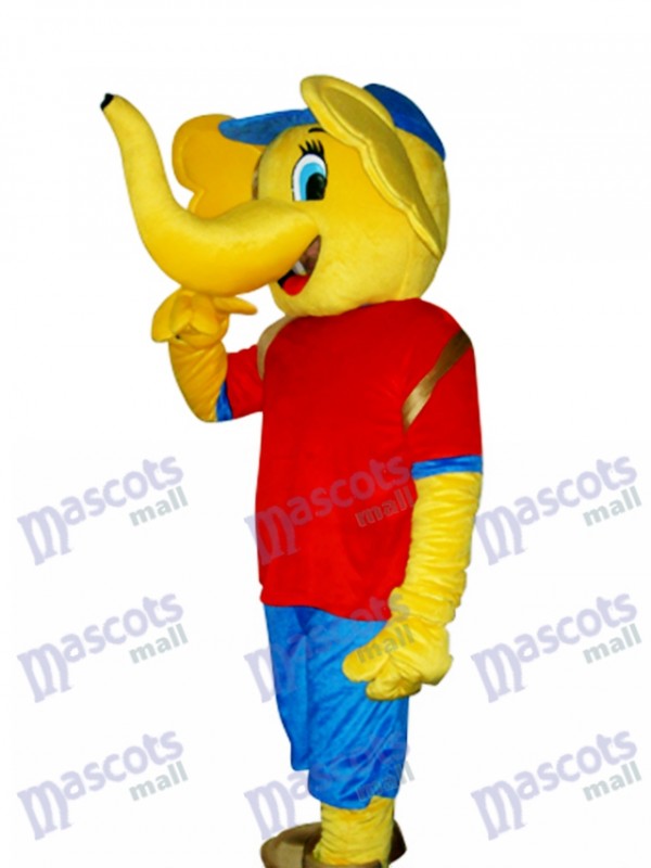 Yellow Elephant Mascot Adult Costume