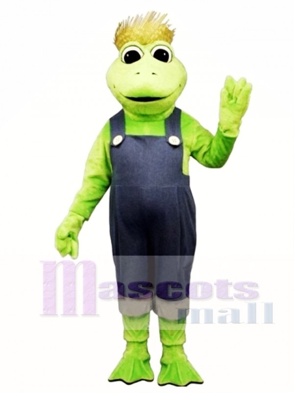 Frog Legs with Hat & Overalls Mascot Costume