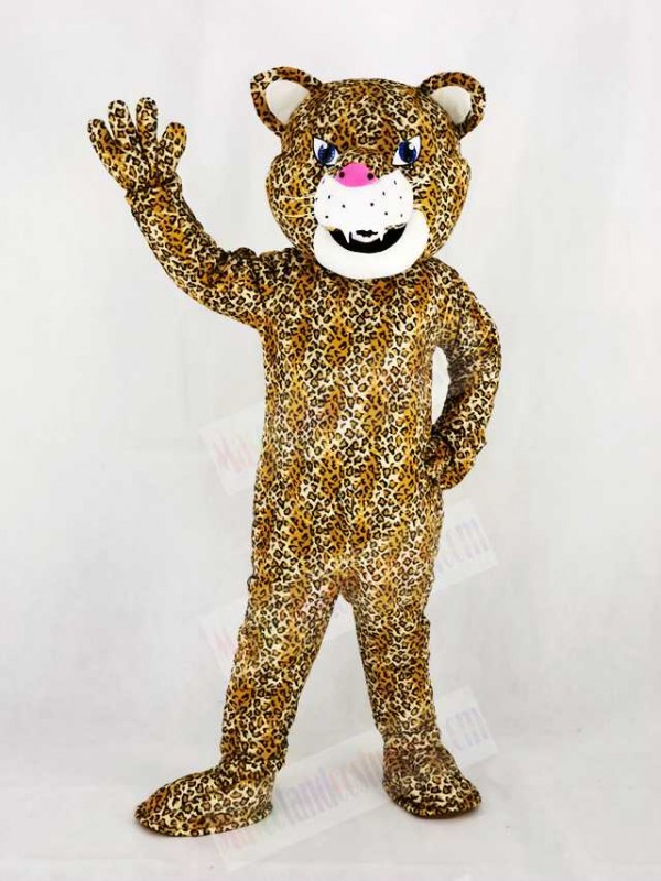 Funny Jaguar with Blue Eyes Mascot Costume College