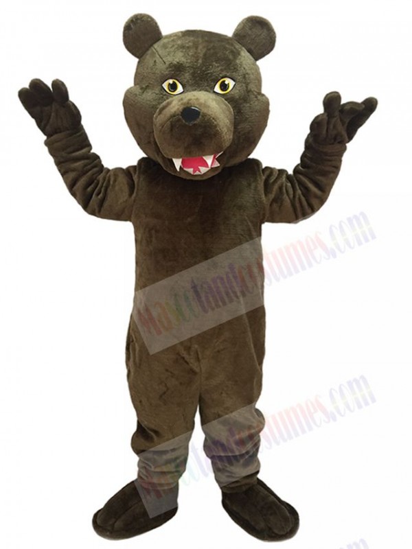 Brown Grizzly Bear Plush Mascot Costume