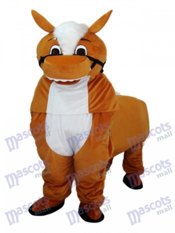 Small Brown Horse Mascot Adult Costume