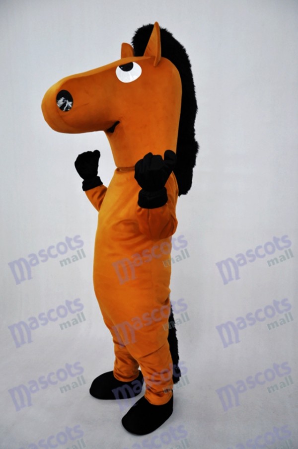 Brown Horse Plush Adult Mascot Costume