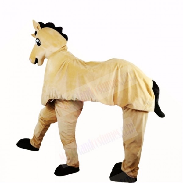Cute Two Man Horse Mascot Costumes Cartoon
