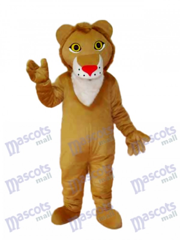 Yellow Lion Mascot Adult Costume