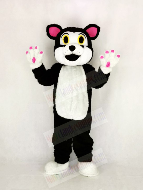 Cute Cat with Green Eyes Mascot Costume Cartoon	