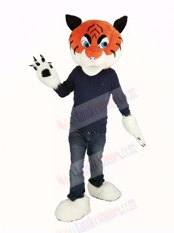 Orange Furry Tiger Mascot Costume Head Only