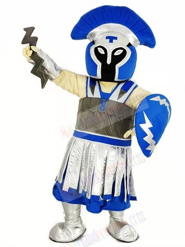 Blue Titan Spartan College Mascot Costume People