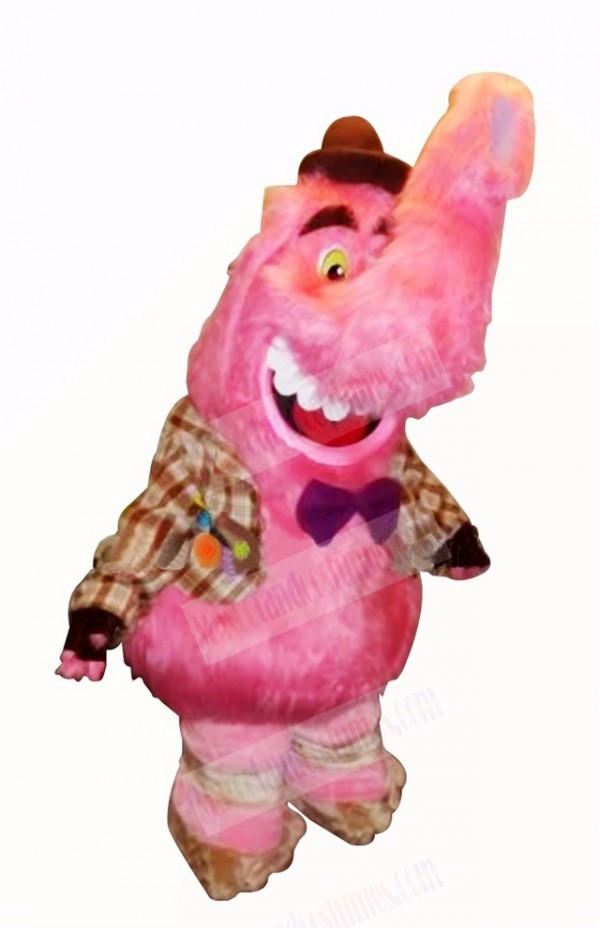 Pink Male Elephant Mascot Costume Cartoon