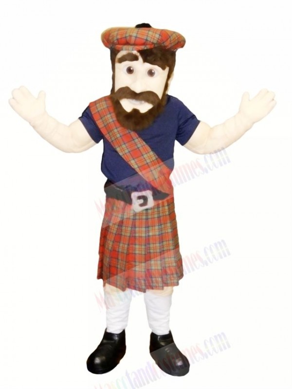 Highlander with Dress Mascot Costume People