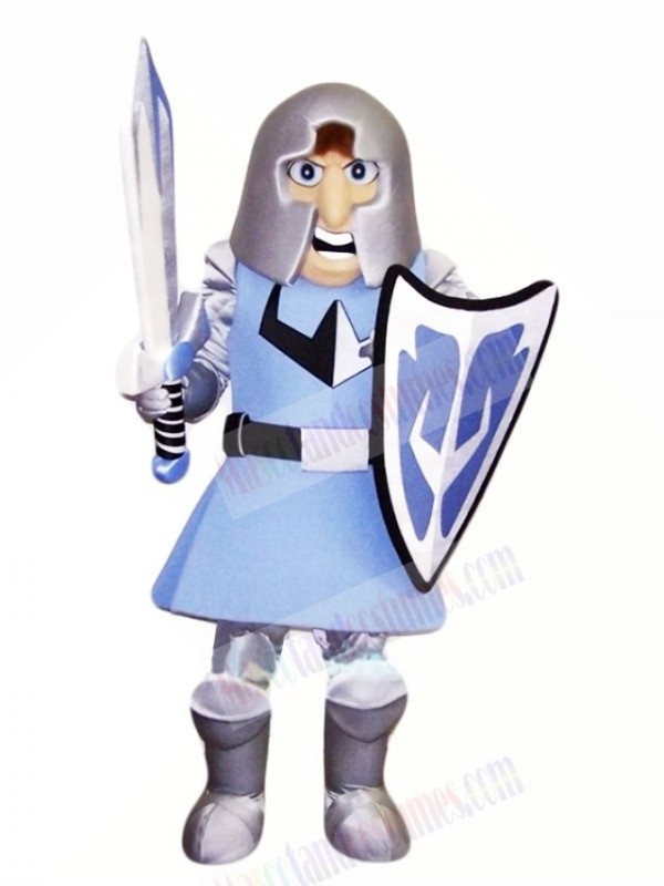 High Quality Crusader with Blue Coat Mascot Costume People