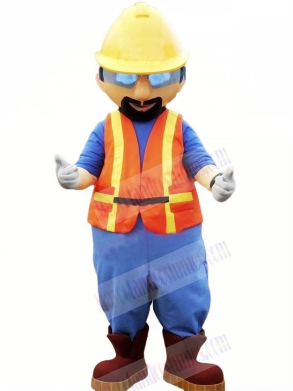 Builder with Yellow Hat Mascot Costume People