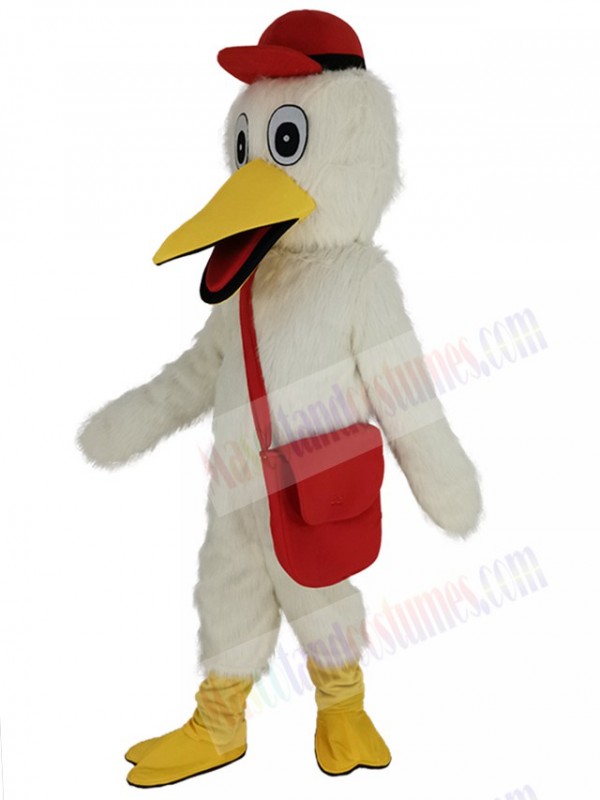 Stork mascot costume