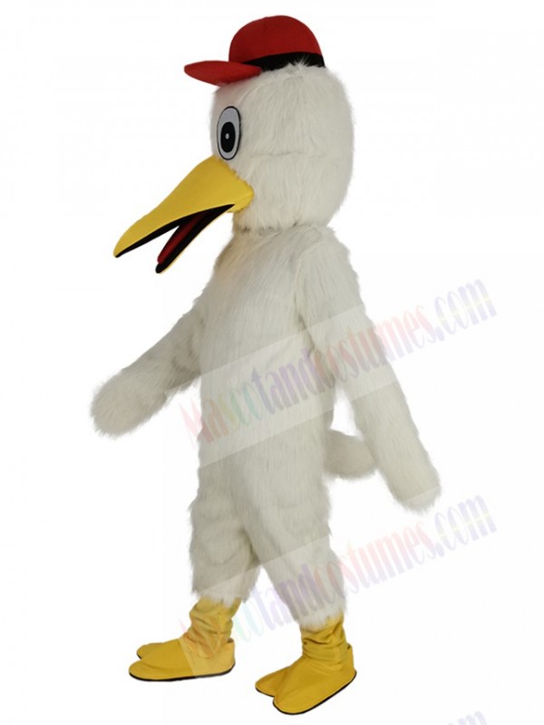 Stork mascot costume