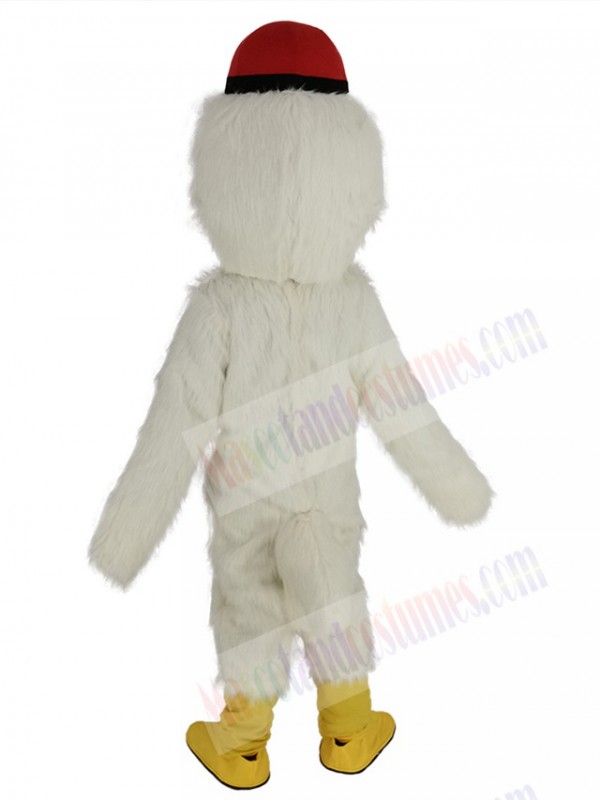 Stork mascot costume