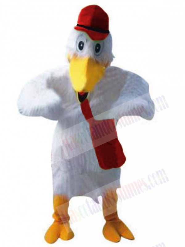 Stork mascot costume
