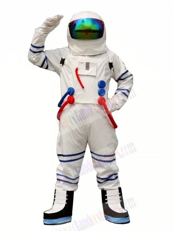 White Astronaut Spaceman Mascot Costume Adult