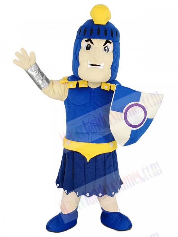 Blue Strong Titan Spartan Mascot Costume People