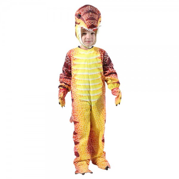 Red T-Rex Dinosaur Costume Dinosaur Jumpsuit Halloween Christmas Dress up Gift for Kid