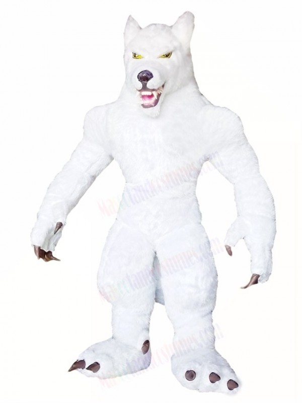 White Wolf Mascot Costumes Animal