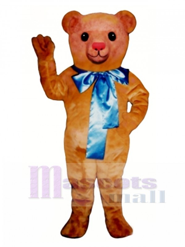 Old Fashioned Teddy Bear with Bow Mascot Costume