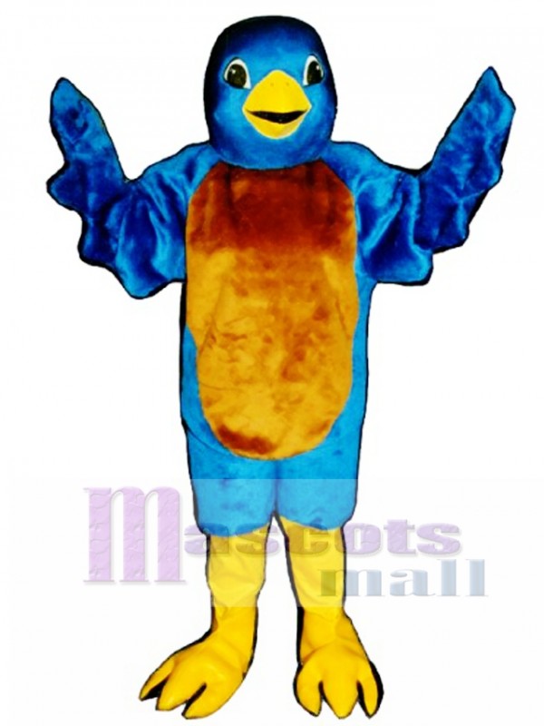 Cute Blue Bird Mascot Costume