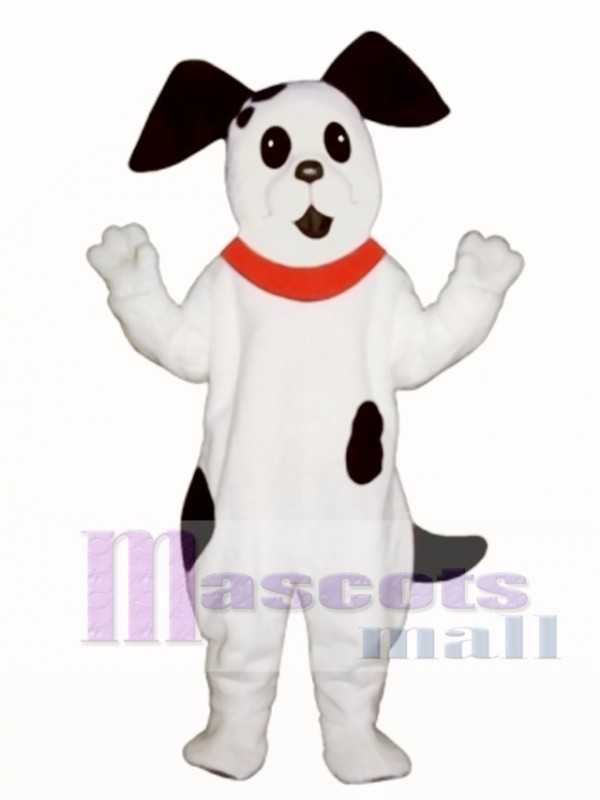 Cute Spot Dog with Collar Mascot Costume