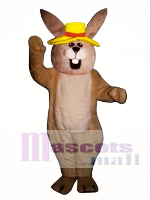 Easter Jolly Bunny Rabbit with Hat Mascot Costume