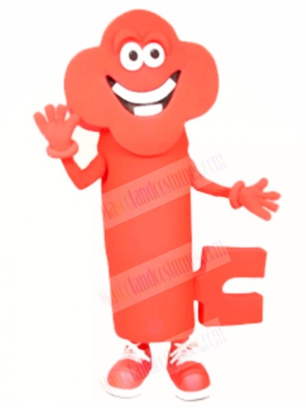 Red Happy Key Mascot Costumes Tool
