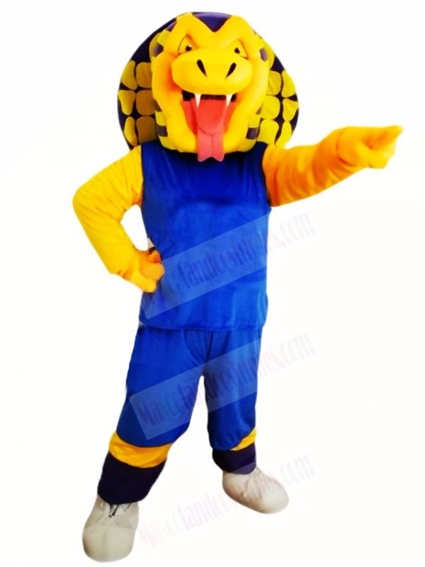 Blue Shirt Sports Snake Mascot Costumes Animal 